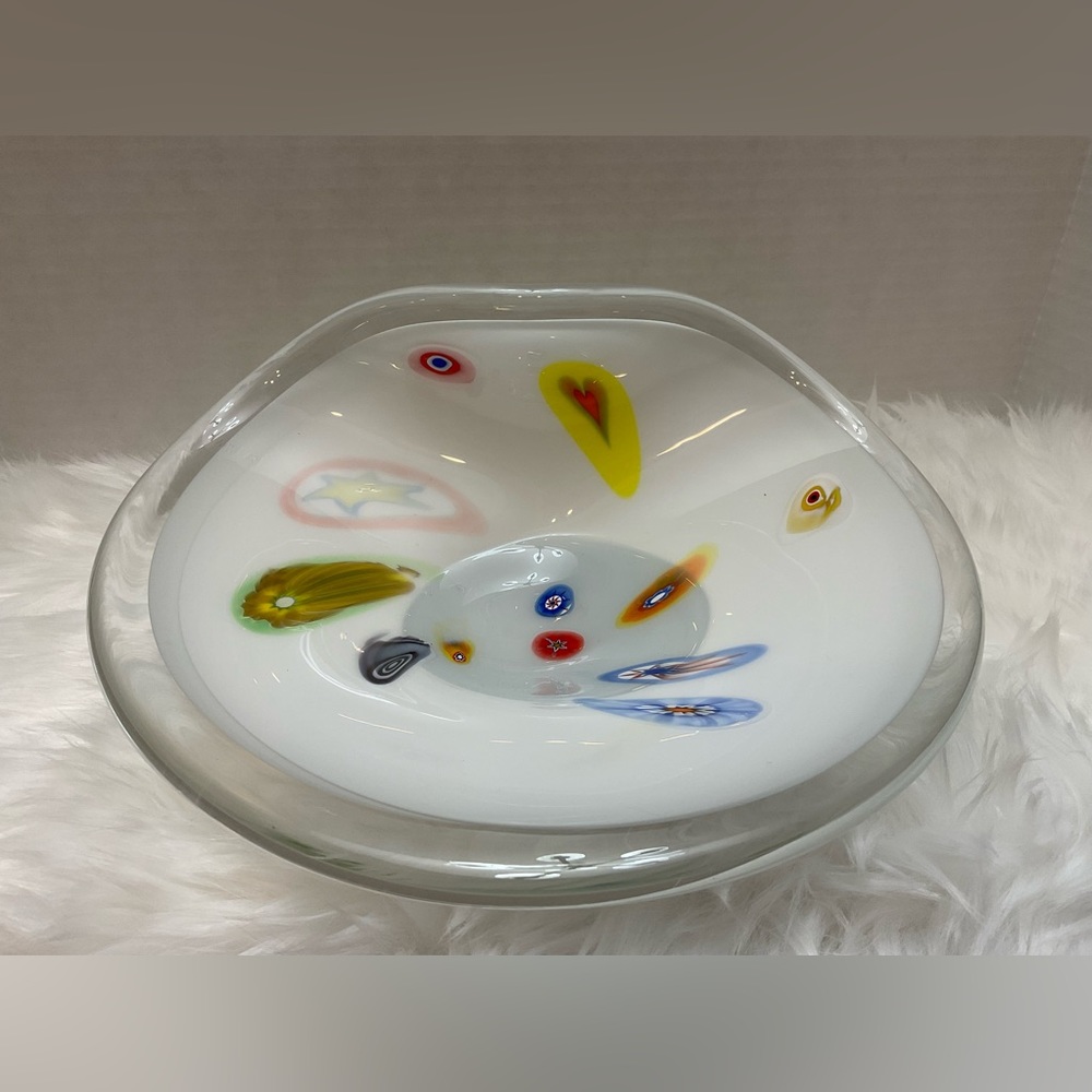 Murano folded glass bowl